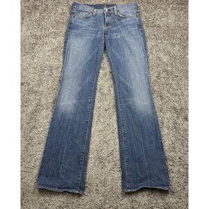 7 For All Mankind Bootcut Jeans Size 29 Low Rise‎ Stretch Dark Wash Denim